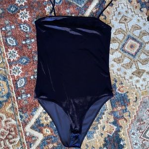 Blue velvet bodysuit